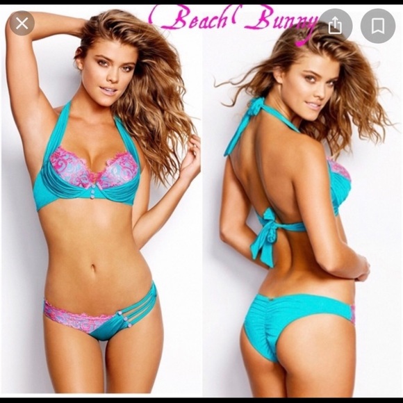 NWOT Beach bunny bikini push up M top L bottoms - Picture 16 of 16